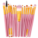 15 Pieces Makeup Brushes Set