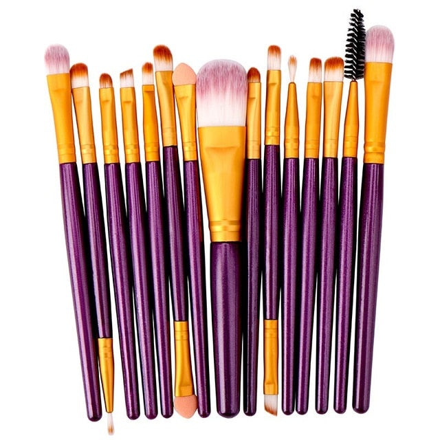 15 Pieces Makeup Brushes Set