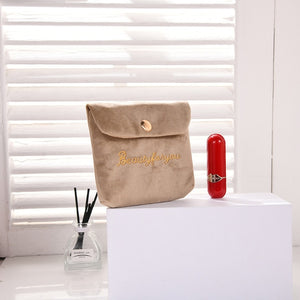 Soft Velvet Small Cosmetic Bag