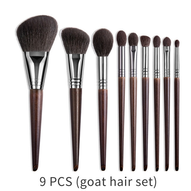 Natural Makeup Brushes Set