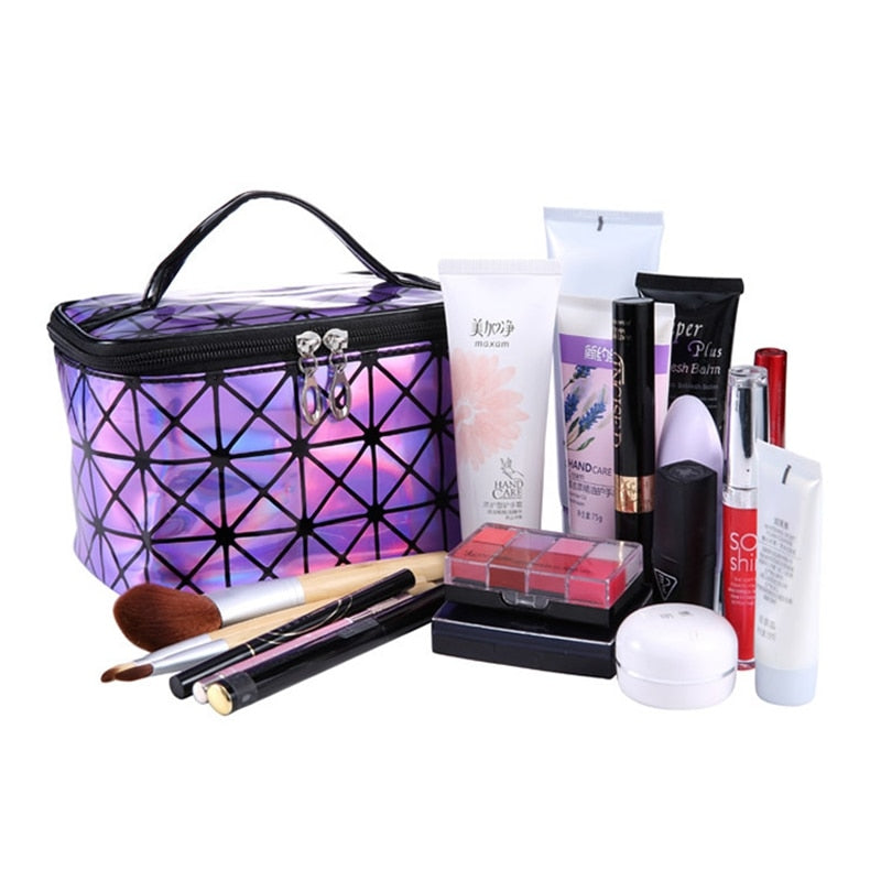 Geometric Print Makeup Organizer