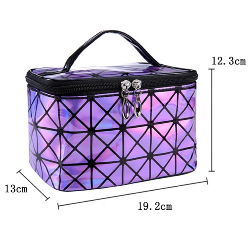 Geometric Print Makeup Organizer