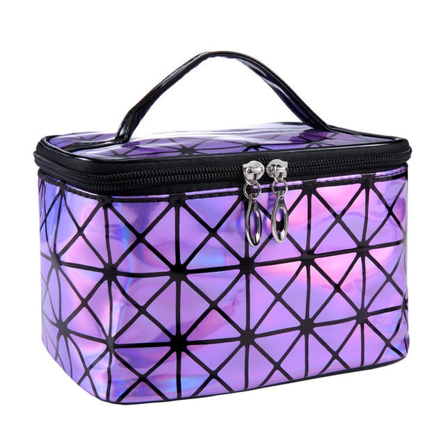 Geometric Print Makeup Organizer