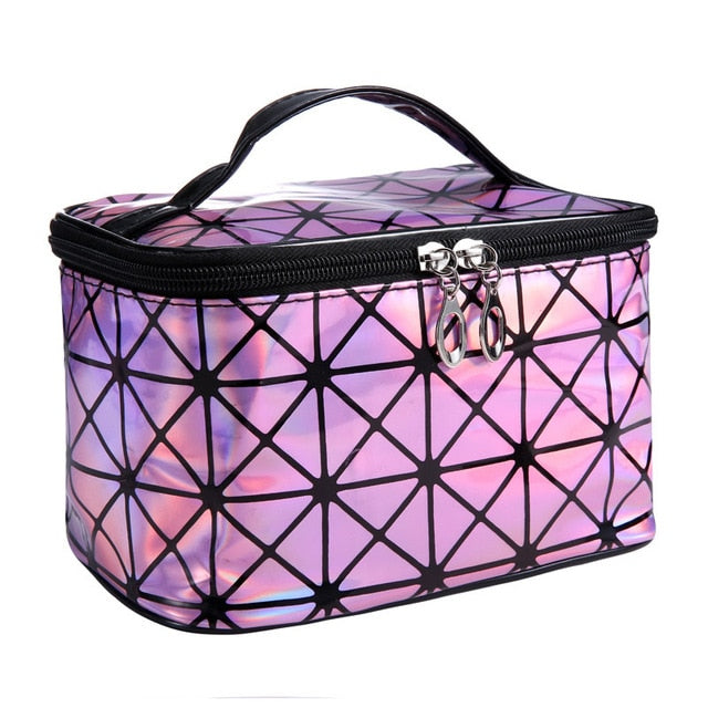 Geometric Print Makeup Organizer