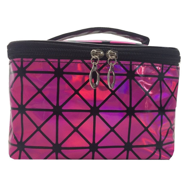 Geometric Print Makeup Organizer